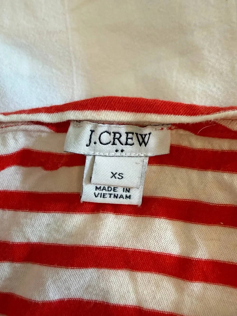 J. Crew Red and White Striped Top